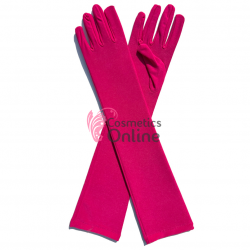 Manusi elegante din spandex simple lungi MNS021BB - Fuchsia